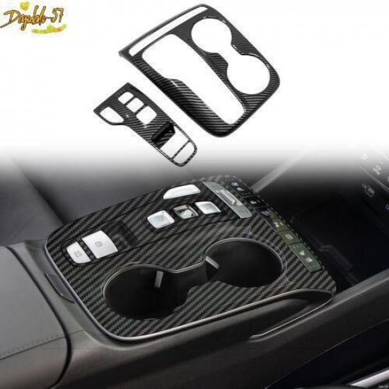 Для Hyundai Tucson Отделка панели переключения передач консоли из углеродного волокна