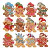 12/24pcs Gingerbread Man Wooden Ornaments Christmas Tree Hanging Pendants 2025 Xmas Party Home Decoration Kids DIY Gift Tags