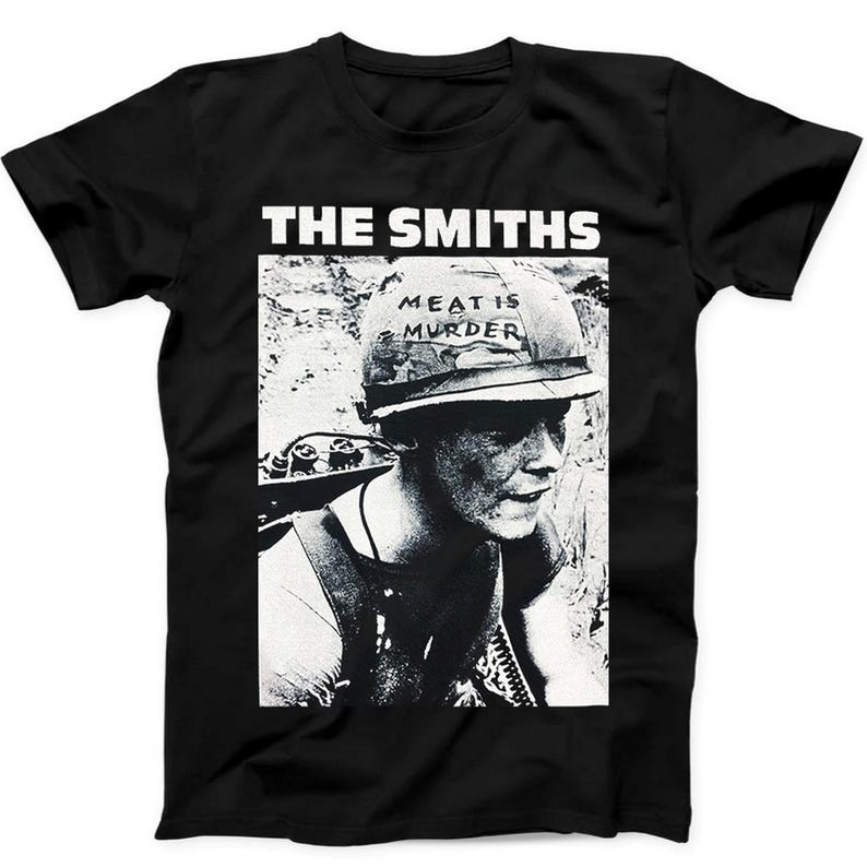 230 г/м² 100% хлопок The Smiths Meat Is Murder панк-рок ретро музыка подарочная футболка черная футболка B18