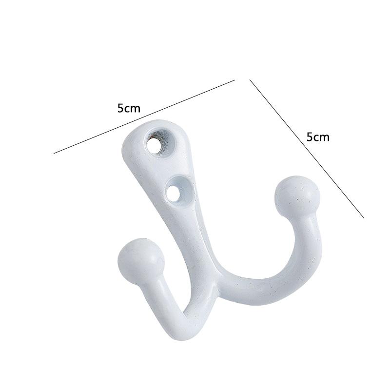 1Pc Double Head Robe Coat Hooks for Wall Door Key Bag Towel Hanger Holder Vintage Wall Mounted Storage Hook Bathroom Organizer