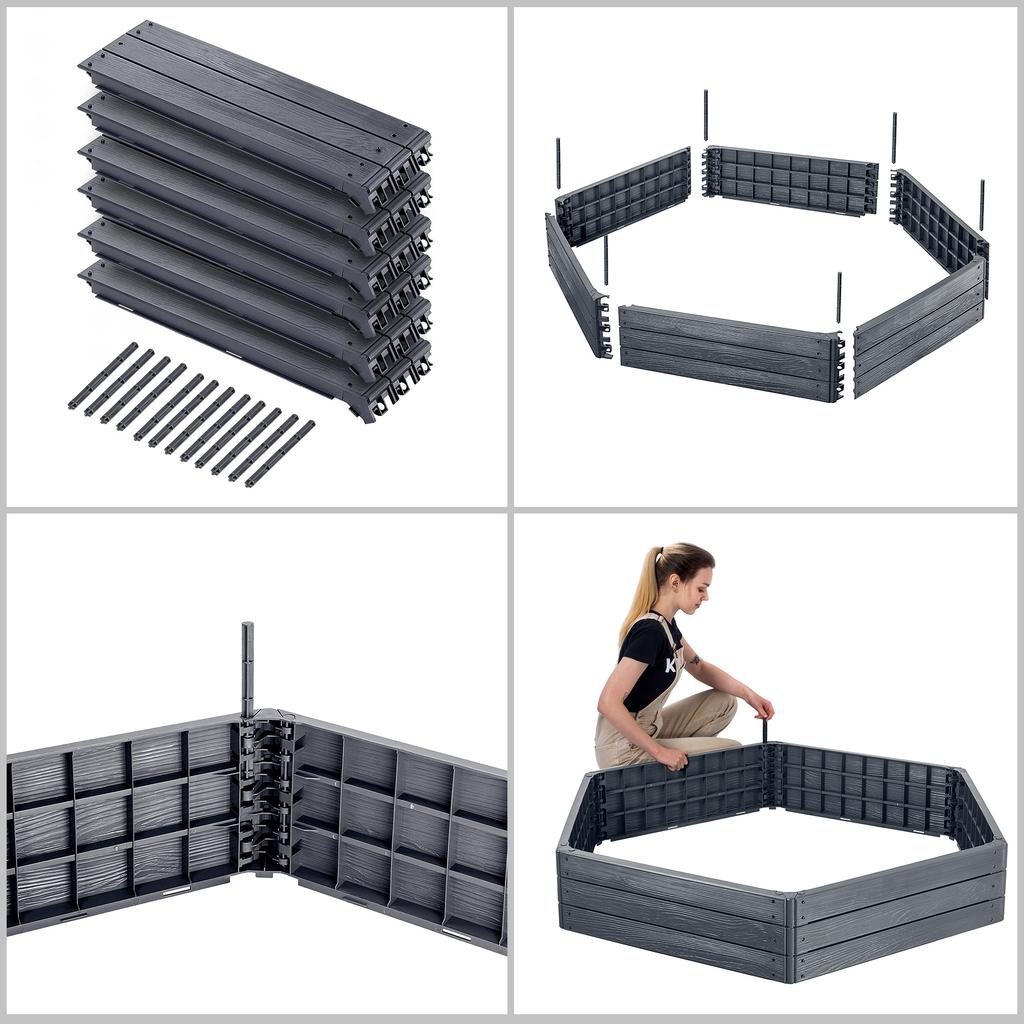 KADAX Овощная грядка Поднятая грядка Садовый ящик Клумба 150x75см