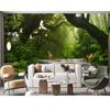 Современные обои Nordic Green Forest Elk Wall Mural Спальня Гостиная Фоновые обои Домашний декор