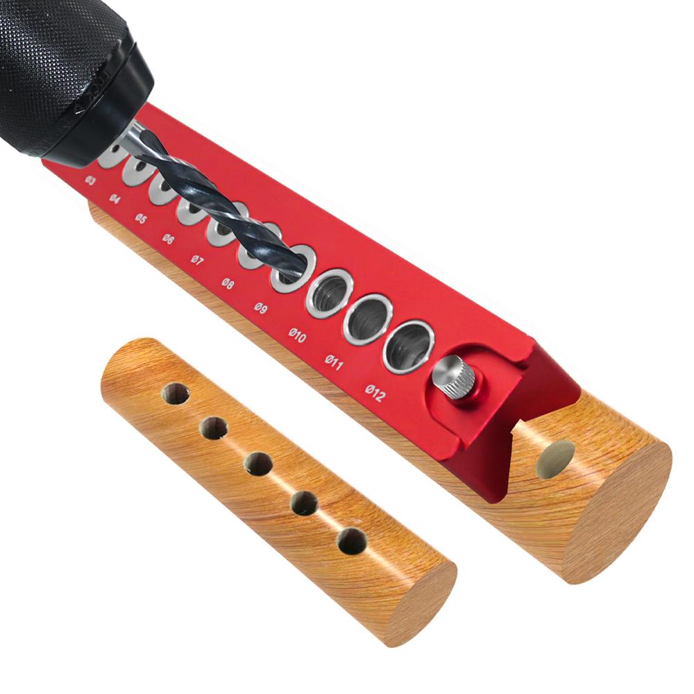 Деревообработка Направляющая для сверла из алюминиевого сплава Направляющий блок для сверления под углом 45 градусов Инструмент для локации отверстий для пробивания отверстий