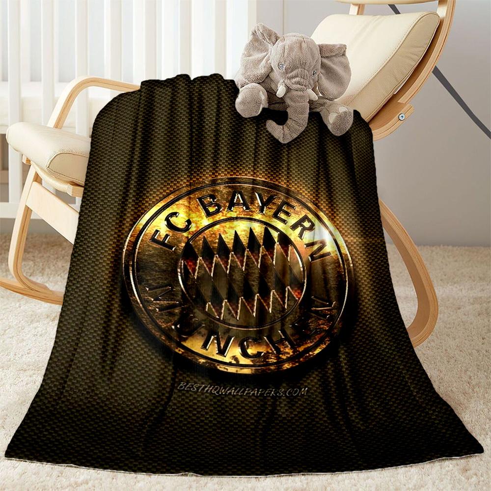Bayern Munich Blanket Comfortable Great for Bedding Office Bed for All Seasons Digital Print Birthday Christmas Gift Blanket