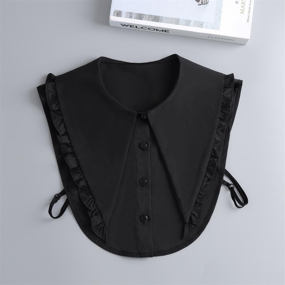Female Shirt Detachable Doll Fake Collar Shawl for Women Big Lapel False Collar Shoulder Wrap Bowknots Lace Necklace Mini Cape