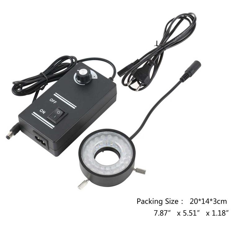 40 LED Ring Light Lamp for Illuminator Lighting Sourse Fiting for Industry Stereo Microscope Camera with Power Adapter