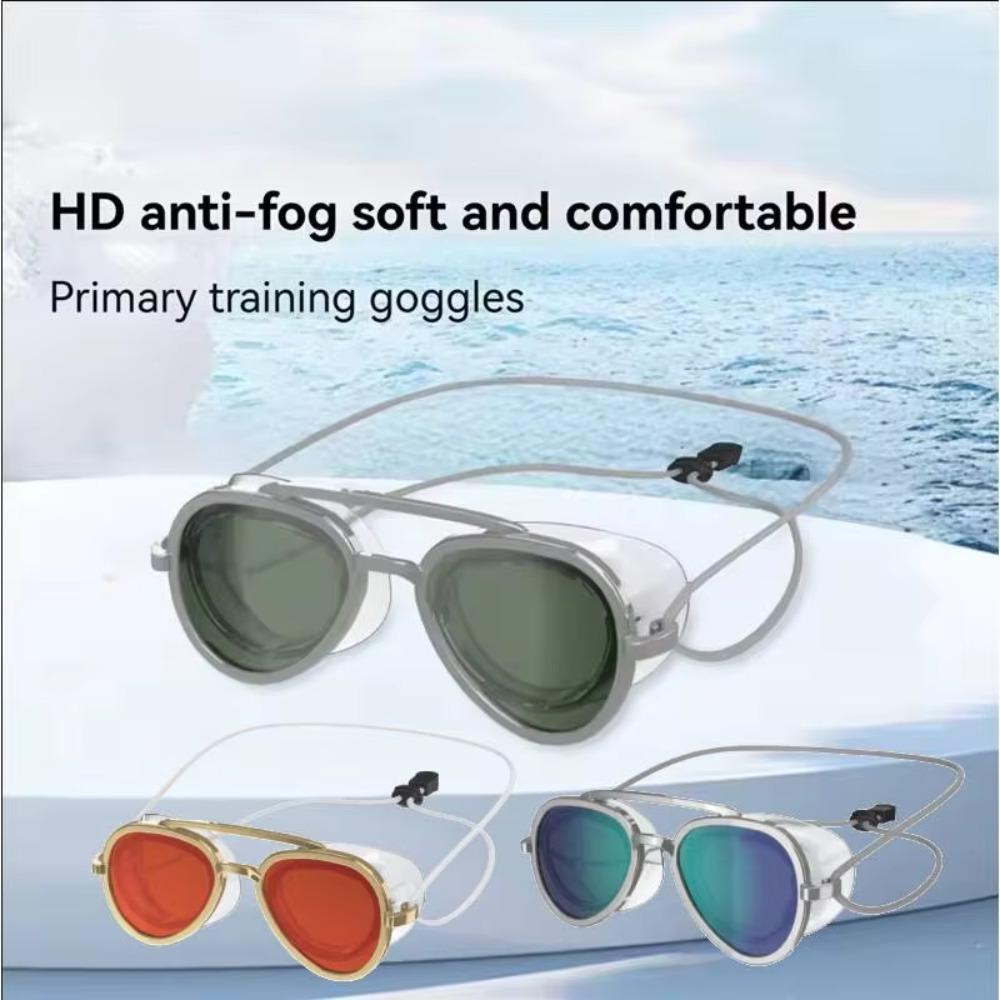 Full Angle Anti-Fog Swim Goggles Leak Proof Retro Goggles HD Vision HD Swimming Goggles  Surfing