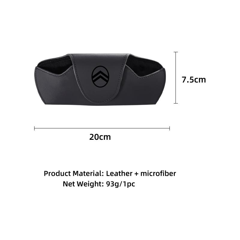 Leather Car Glasses Box Sunglasses Storage Holder For Citroen C4 C3 C1 C2 Berlingo Celysee Cactus Picasso Aircross Saxo Grand