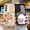 Мультяшный чехол для телефона для пары BuBu DuDu для Samsung Galaxy S25 S24 S23 S21 S20 5G FE Plus Ultra A15 A35 A54 A55 Мягкая силиконовая крышка