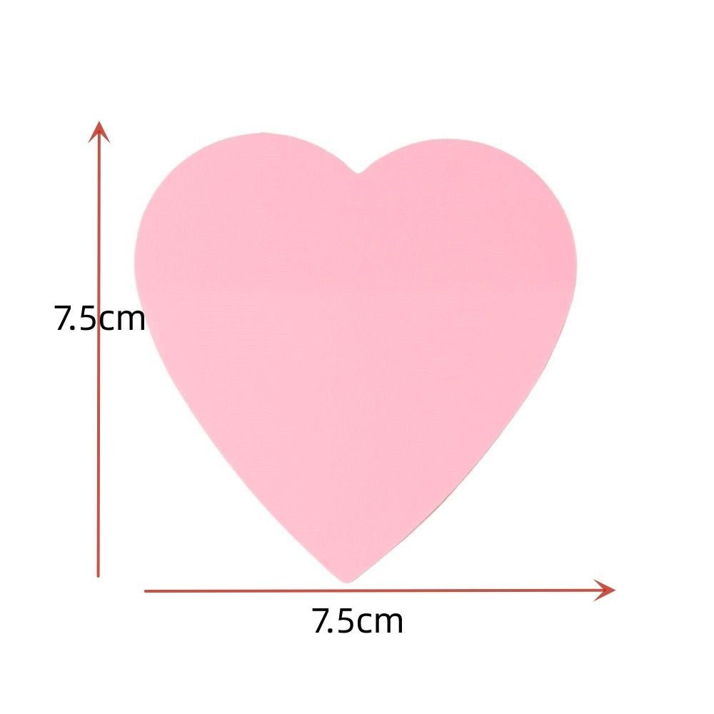 6 упаковок водонепроницаемых полупрозрачных розовых стикеров в форме сердца, блокнот для заметок, планер
