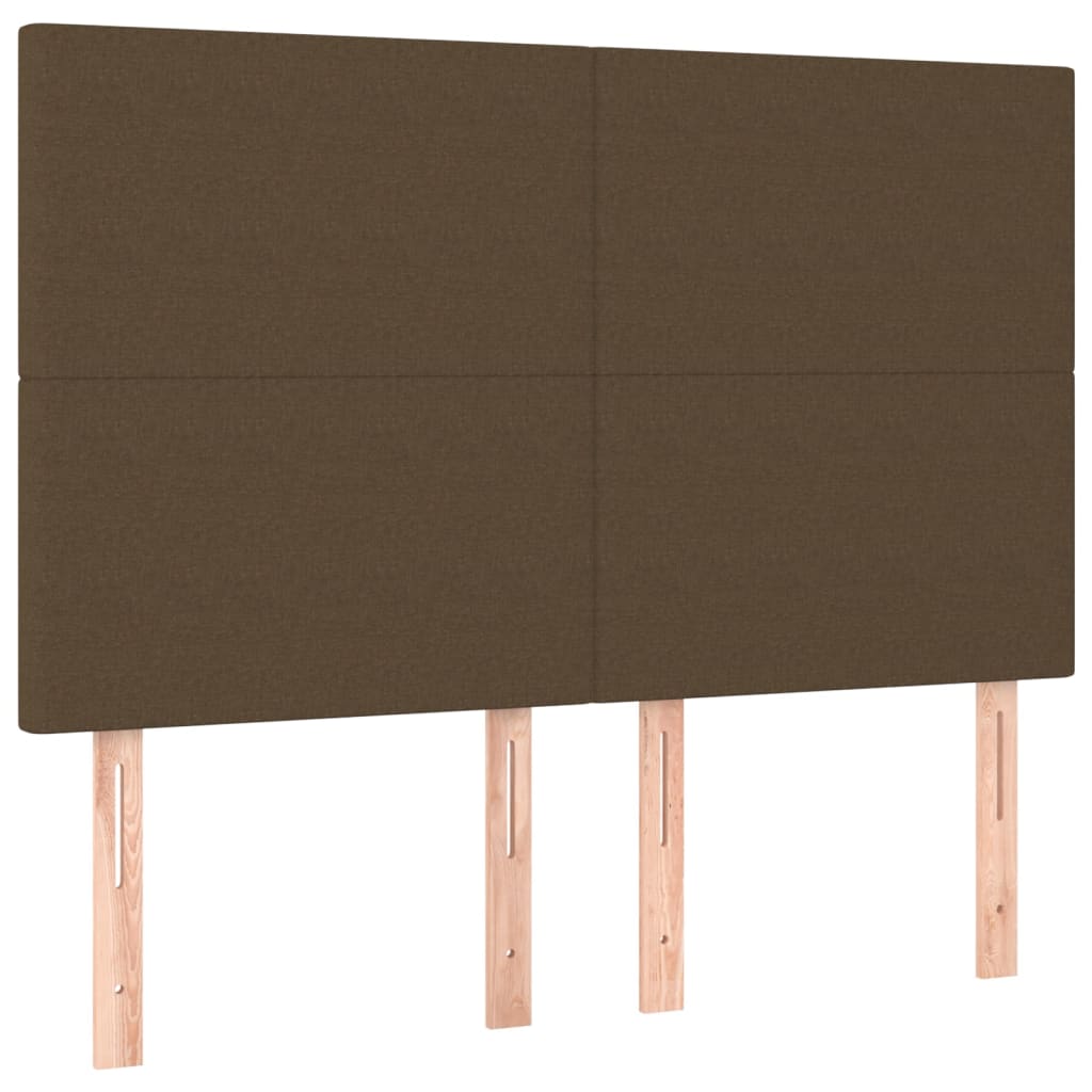 Headboard Dark Brown 144x5x118 128 cm Fabric