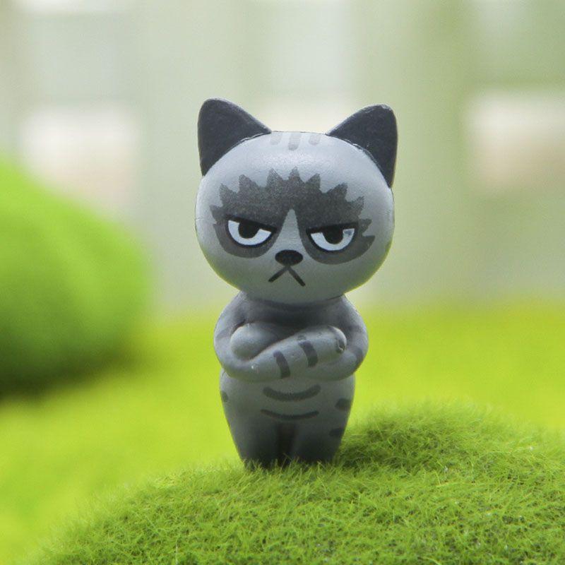 Модный набор из 6 шт. Каваий Закка Милая кукла грустного кота Очаровательные мини-мультяшные фигурки