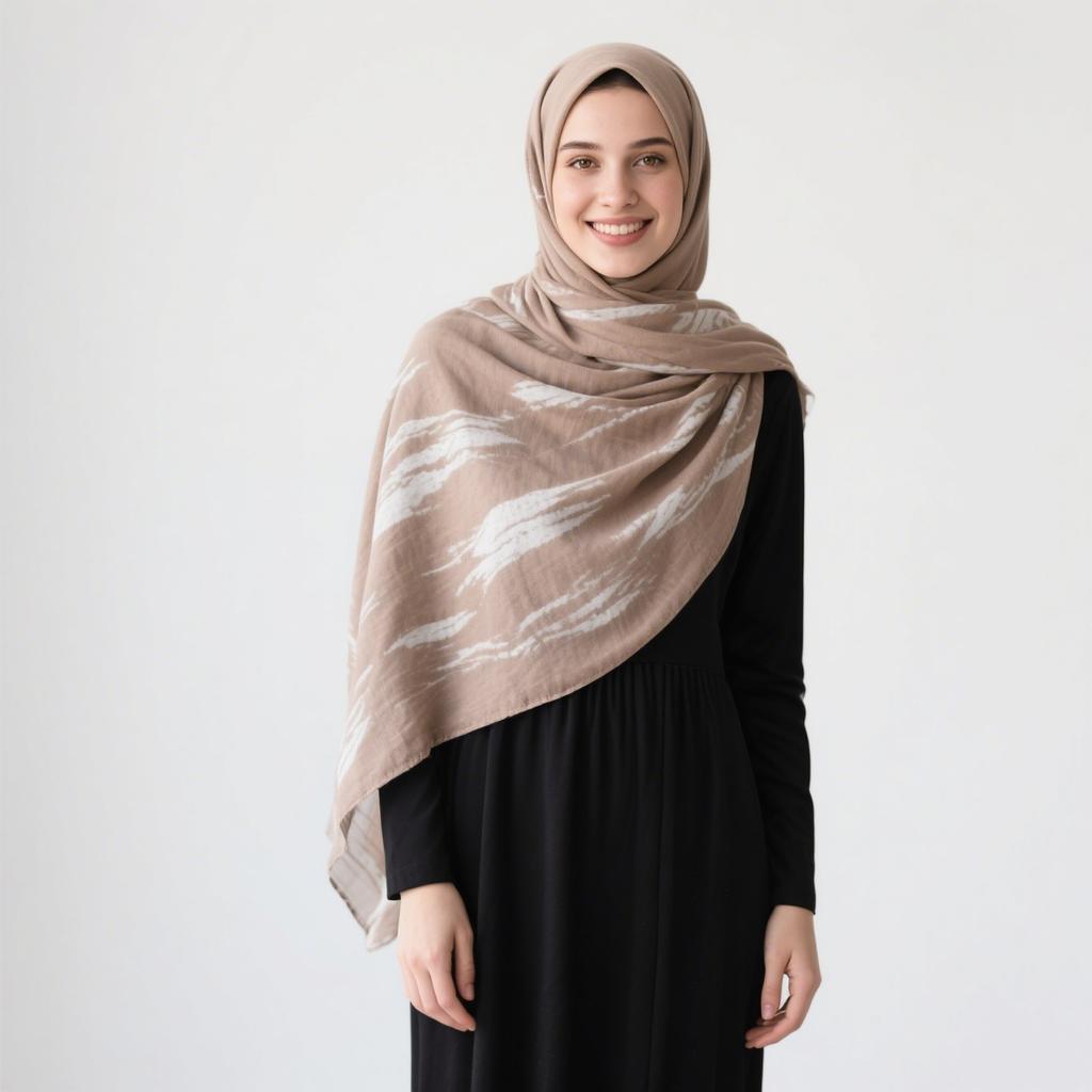 Tie-dye Rayon Cotton Hijab Scarf Woman Muslim Hijabs Shawls Ladies Fashion Wraps Ethnic Islam Turban Female Headscarf Scarves