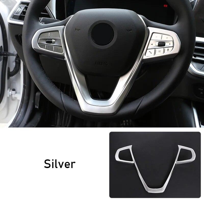Steering Wheel Button V Frame Trim Decoration Cover For BMW 3 5 Series G20 G30 X3 X5 X7 G01 G05 G07 GT6 G32 7 Series G11 +
