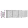 Outdoor Dog Kennel Silver 6x2x2 m Galvanized Steel