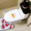 Новые 3 шт. рождественские украшения Happy Santa чехол для унитаза и коврик для ванной комнаты