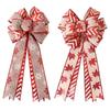 54cm Big Christmas Tree Bows DIY Wreath Garland Ornaments 2023 Merry Christmas Decorations for Home 2024 New Year Linen Bowknot