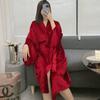 Свободная ночная рубашка-кимоно, зимняя новая женская ночная рубашка, свадебный халат для невесты, теплая велюровая пижама, домашняя одежда, интимное белье