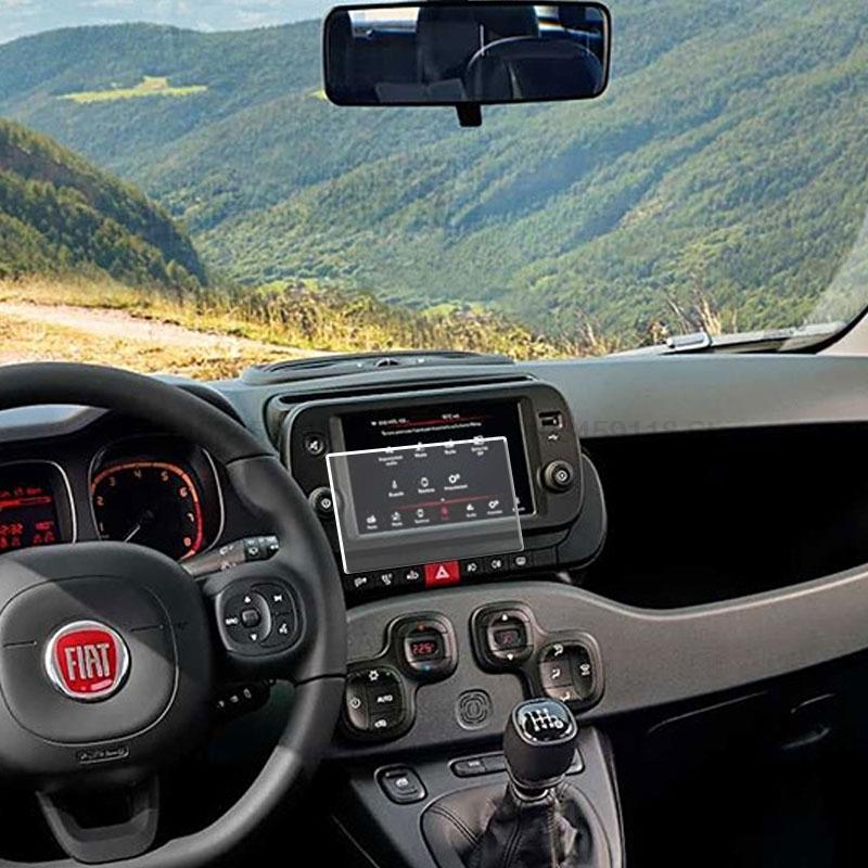 Tempered glass screen protector film For Fiat Panda 7 inch Car radio GPS Navigation Interioranti-scratch accessories