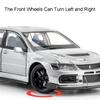 1:32 Model Toy Mitsubishi Lancer Evolution IX Sports Cars Alloy Diecast Pull Back 6 Doors Opened Sound Light Supercar Kids Gifts