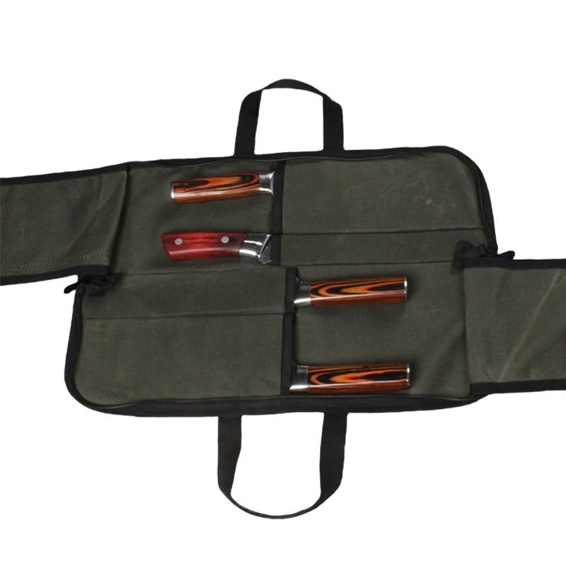 Портативная холщовая сумка для хранения кухонных ножей, складная сумка для хранения кухонной утвари, чехол для ручного ножа шеф-повара, набор инструментов шеф-повара