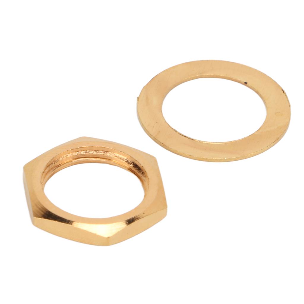 G3Celsius8 Female Thread Nuts Metal Washer Kit Instrument Fasteners for Electric Guitar Bass