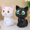 Декоративная черная кошка копилка, противоударная модель кошки, копилка, украшение для дома