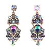 Серьги-капли с кристаллами, женские украшения с геометрическим узором, длинные висячие серьги, большие серьги для женщин