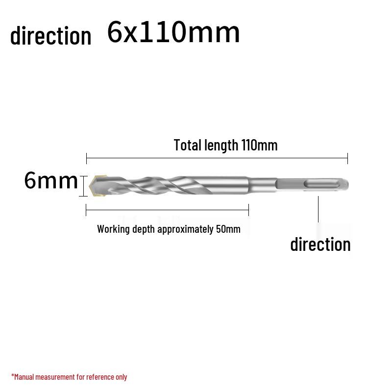 Сверло ударное 4-зубое с квадратным хвостовиком для бетона, сверло 2-зубое с круглым хвостовиком для расширения отверстий 150 мм