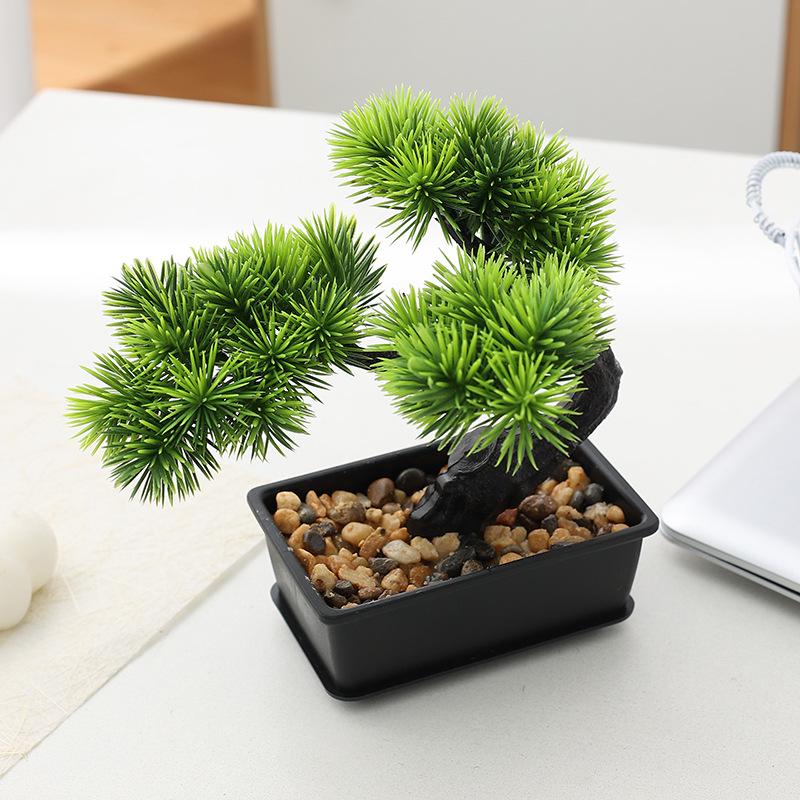 Artificial Potted Green Plants for Home Decor - Plastic Flowers for Living Room, Dining Table, Hotel, and Mall