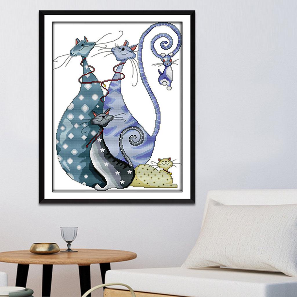 Вышивка крестиком "Котики" 32 на 41 см