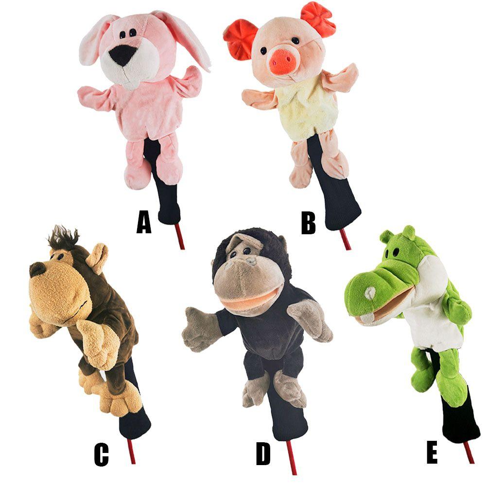 Accessories 1/3/5 Fairway Woods Golf Rod Sleeve Sets Golf Club Head Covers Plush Animal Headcover