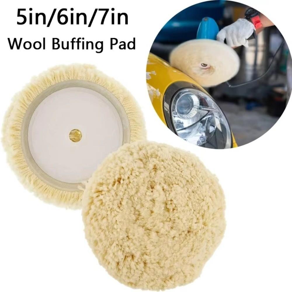 Hook & Loop Grip Wool Polishing Pad 7 Inch Polishing Machine Accessories For Vehicle