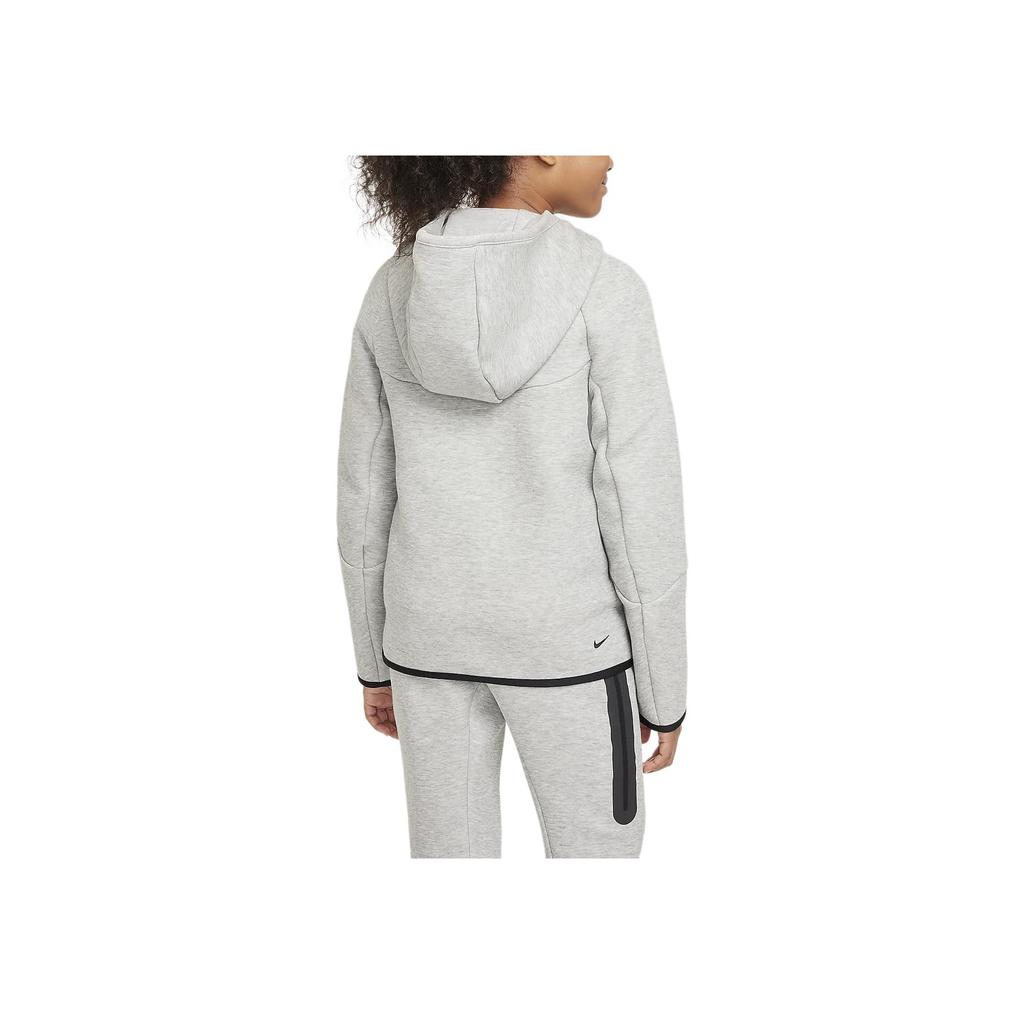 Nike Sportswear Tech Fleece Hooded Comfortable Casual Jacket Kids Jackets Dark-Gray Black HV5867-063