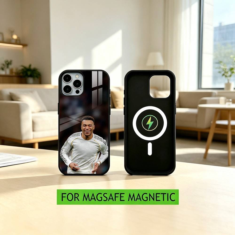Чехол для телефона F-Football Star MbappeS-S для iPhone17,16,15,14,13,12,11 Plus,Pro Магнитный для беспроводной зарядки Magsafe