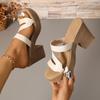 2025 лето новые большого размера шлепанцы с открытым носком и рыбьим ртом, удобные в носке, на толстой подошве и толстом каблуке, крутые шлепанцы женские
