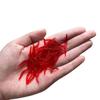 Lifelike Soft Red Worm Earthworm Fishing Lure, 35mm Silicone Artificial Bait with Fishy Smell Shrimp Additive for Bass Carp