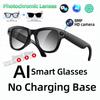 New AI smart glasses with color changing lenses for photography video recording 3600mAh charging case 4K high definition lens Translate Music Playback