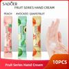 Набор полосок для рук Fruit Series с кремом персиковым, увлажняющим и нежным для кожи