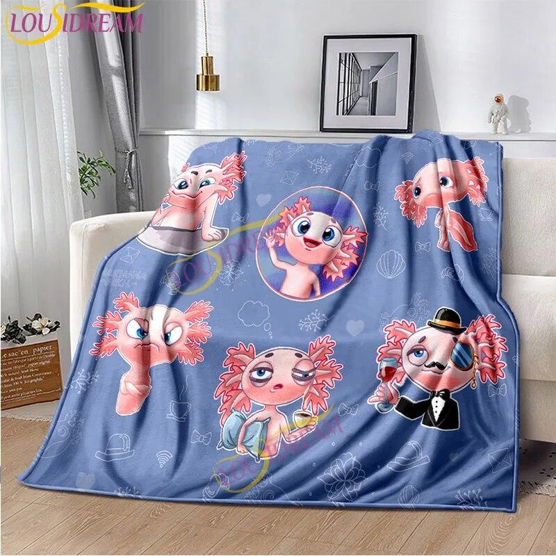 Мягкое плюшевое постельное белье с изображением животных Ajolote, диван для гостиной, спальня, кровать, одеяла для пикника, милое подарочное одеяло с принтом аксолотля