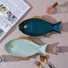 Керамическая тарелка для рыбы Пномпень Зеленый Креативная фарфоровая тарелка в форме рыбы Бытовая тарелка для салата, десерта Длинное блюдо Кухонная посуда