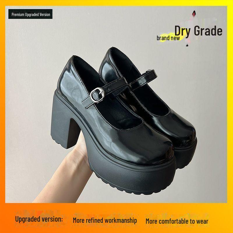 Белые туфли Мэри Джейн: Новая коллекция весна-осень 2024 г., каблук высотой 9 см