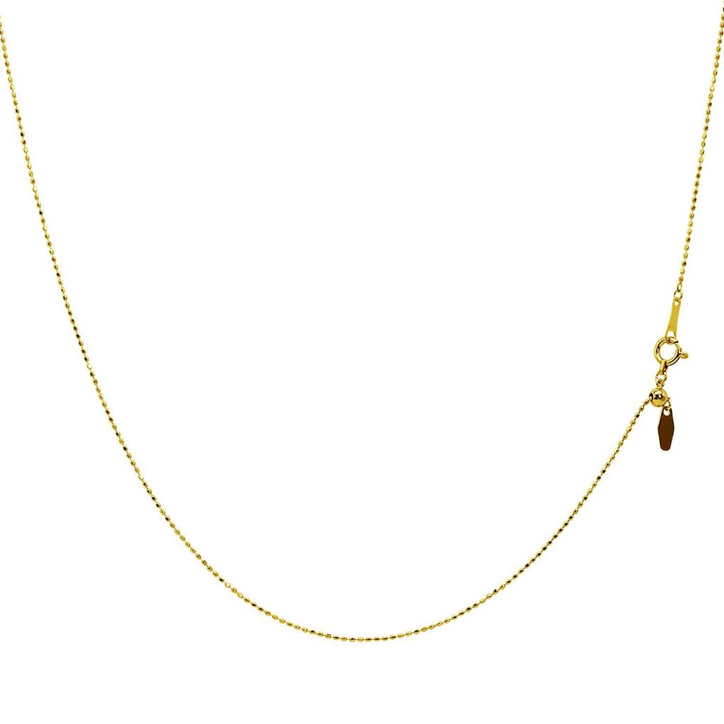 Gold Chain Necklace 18K K18 Cut Ball Width Maximum 45cm Length Adjustable [Lara Christie] 0.7mm Approx. 1.2g Lc97-0011