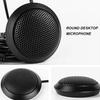 Микрофон для конференций Plug-and-Play, всенаправленный конденсаторный микрофон с углом обзора 360 градусов, нескользящая основа, высокочувствительный настольный компьютерный микрофон