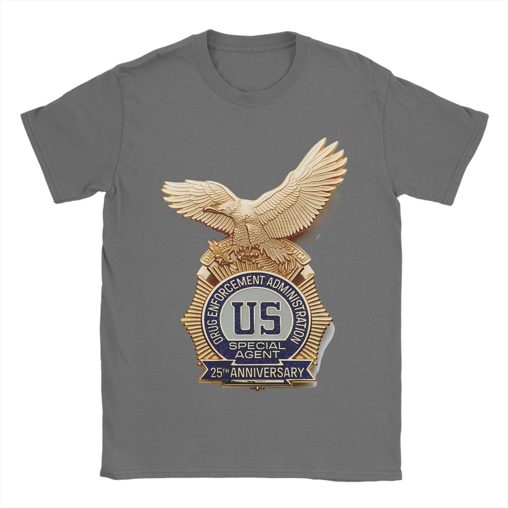 Хлопковая футболка DEA US Federal Interdiction Agency для мужчин, летняя, уличная, с круглым вырезом, в стиле Харадзюку, оверсайз