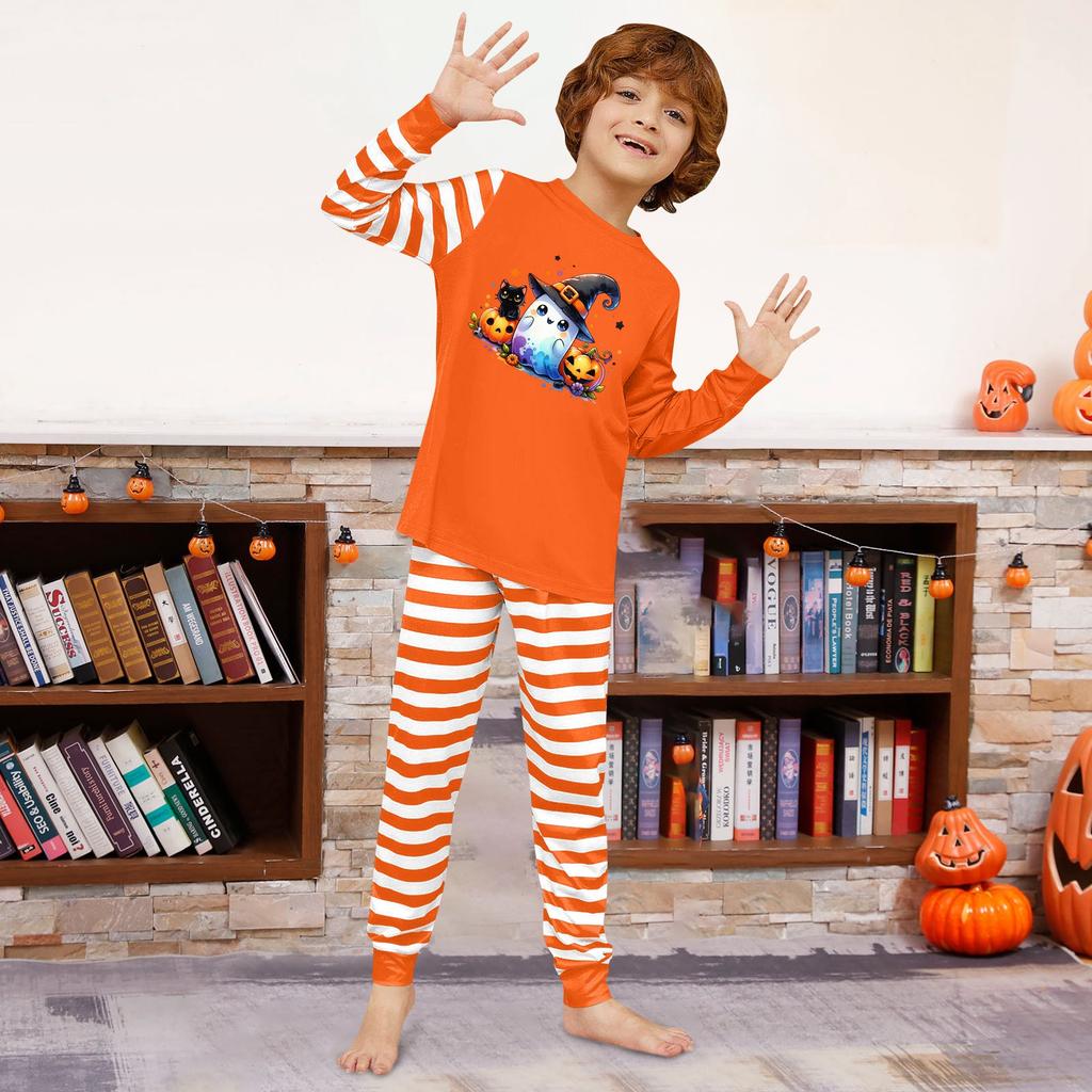 Family Matching Print Sets Pajamas Loungewear Outfits Family Matching Long Sleeve Tops+Pants Set