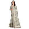 Хлопковое сари, Mulmul Cotton Saree Linen for Wedding Sadi with Blouse Piece (Cream),  C J Enterprise