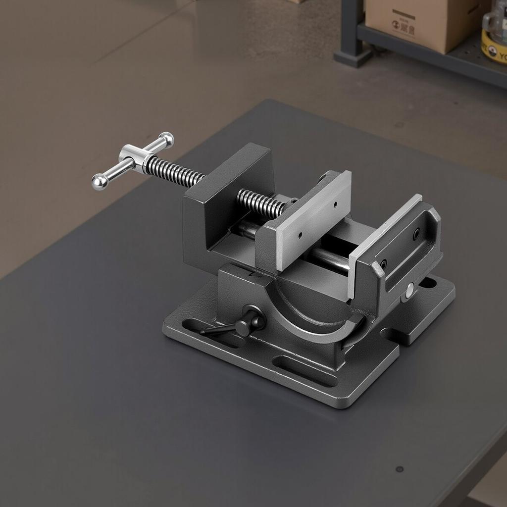 Tilting Vise, 4.25 Inch Jaw Width, Portable Drill Press Bench Vise, 090° Adjustable Tilt, Durable Cast Iron Construction, Workbench Vice for
