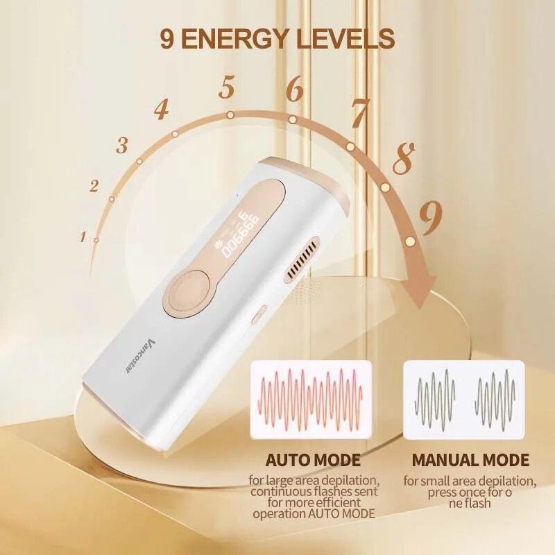 Лазерная эпиляция Vancostar 999900 Flash Cool, омоложение, лечение прыщей для дома, триммер для бикини, IPL-эпилятор, косметическое устройство