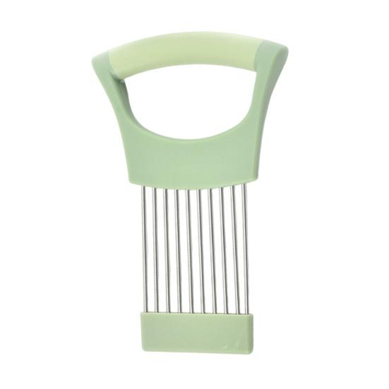 Держатель и слайсер для лука из нержавеющей стали с 10 зубцами, ручной слайсер для овощей, лука, помидоров, лимонов, мяса, кухонный инструмент для нарезки